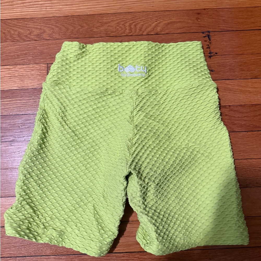 Booty by Brabants Croco Skin Lime Bike Shorts